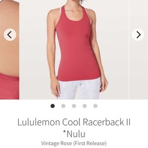 Lululemon Cool Racerback II Nulu tank